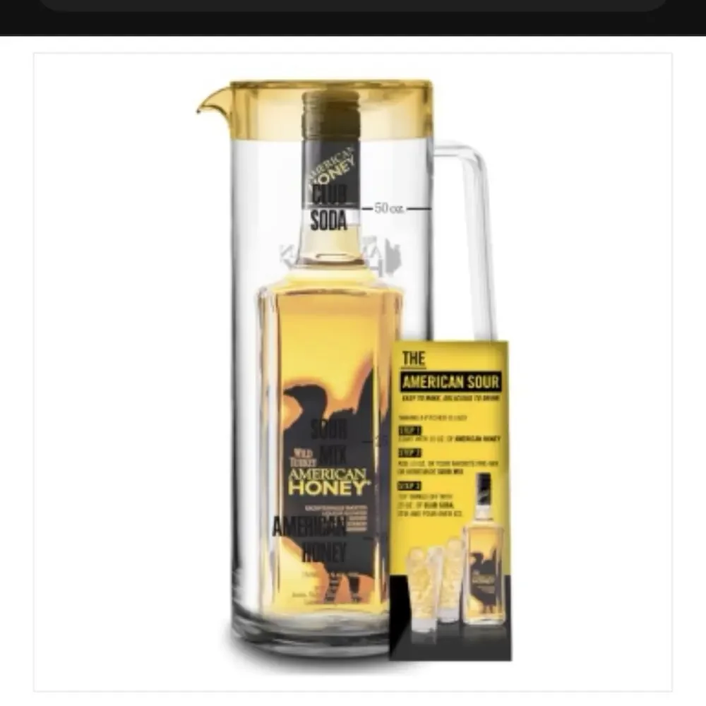 Wild Turkey Mix Pitcher American Honey Lemonade 50 oz Plastic Keep Good Company